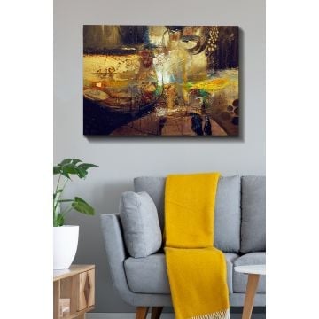 Schutblad Decoratief Canvas Schilderij | Veelkleurig | 70x100 cm