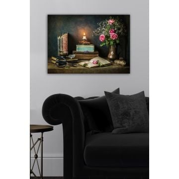 Schutblad Decoratief Canvas Schilderij | 50x70 cm | Veelkleurig