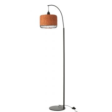 Plafondlamp lantaarn metaal oranje
