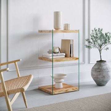 Locelso Boekenplank | 100% Massief Hout | Eik Kleur
