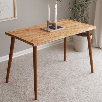 Locelso bureau - 100% grenen massief hout - Beukenhouten poten - Eikenkleur