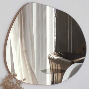 Locelso wandspiegel met melamine coating - Goud | organische vorm