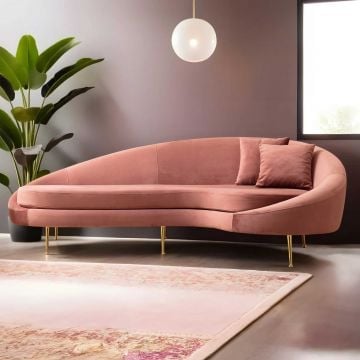 Driezitzetel Artie | 255 x 120 x 85 cm | Roze