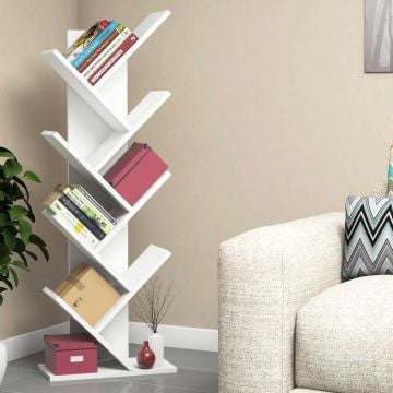 Stijlvolle Witte Boekenplank met Meerdere Planken | 100% Melamine Gecoat