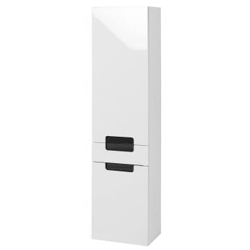 Hoge,smalle kast Siena 40cm - wit/antraciet