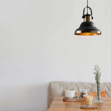 Metalen kroonluchter Tatum | 30x30cm | Hoogte: 136cm | Zwart