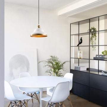 Tatum kroonluchter | metalen behuizing | verstelbaar | witgoud