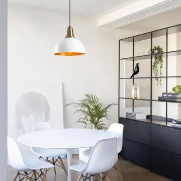 Tatum kroonluchter | metalen behuizing | in hoogte verstelbaar | wit
