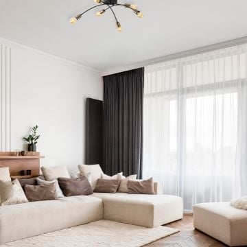 Tatum kroonluchter | Vintage zwart | Metalen behuizing