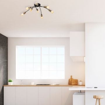 Tatum kroonluchter | Vintage zwart | metalen behuizing