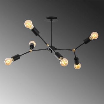 Tatum kroonluchter | metalen frame 67x67cm | zwart