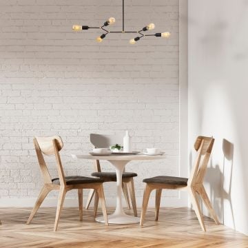 Tatum kroonluchter | 95x48cm | metalen behuizing | IP20 | zwart