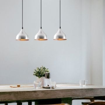 Tatum kroonluchter | metalen behuizing | in hoogte verstelbaar | zilver