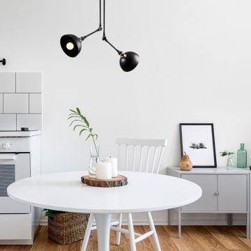 Tatum kroonluchter | 81x81cm | 2xE27 Max 40W | Zwart Metaal