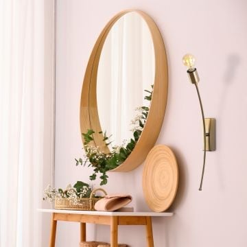 Vintage Wandlamp Tatum | Metalen Frame | 6x25cm | Hoogte 56cm | IP20
