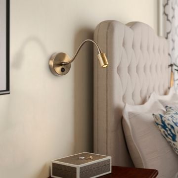 Vintage wandlamp | Tatum | Metalen frame | 8x38 cm