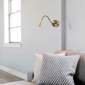 Vintage Wandlamp Tatum | Metalen Frame | In Hoogte Verstelbaar | 8x38 cm