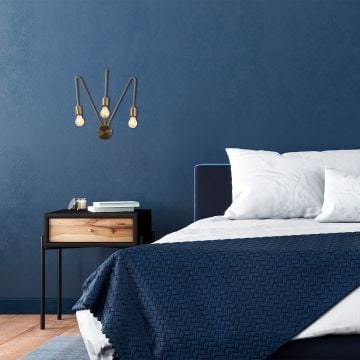 Tatum Vintage Wandlamp | Metalen Behuizing | 42x20 cm
