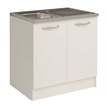 Spoelbakkast Spring 80 cm - wit