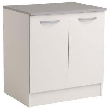 Onderkast Spoon 80 cm met 2 deuren - wit