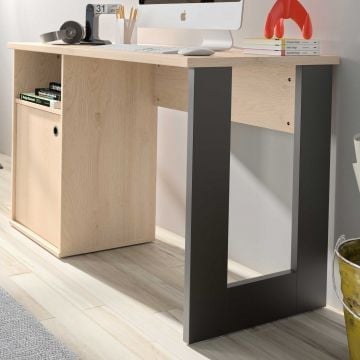 Bureau Dean bruin/zwart 120cm - Moderne stijl
