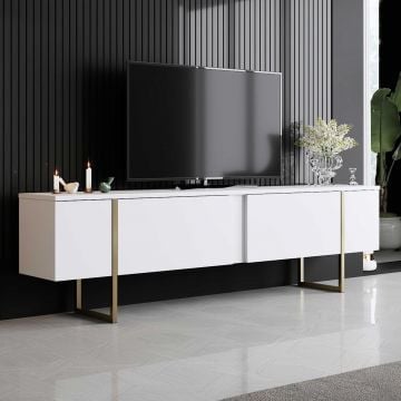 tv-meubel Woody Fashion | 180 x 30 x 50 cm | White Gold