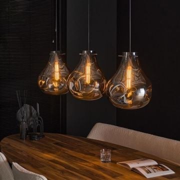 Hanglamp Désirée 115 cm-chroom glas 