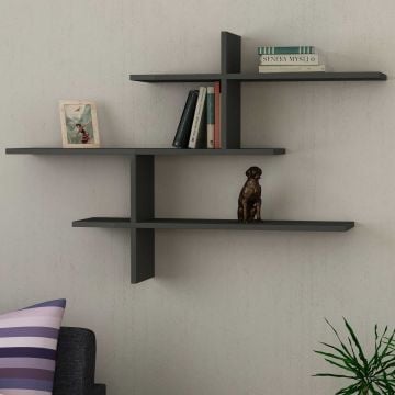 Woody Fashion Wandplank | Antraciet | 18mm Dikte | 123cm x 80cm