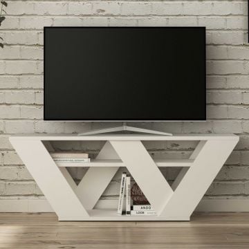 Woody Fashion TV-meubel | 100% Melamine Gecoat | 18mm dikte | 110x40x30cm | Wit