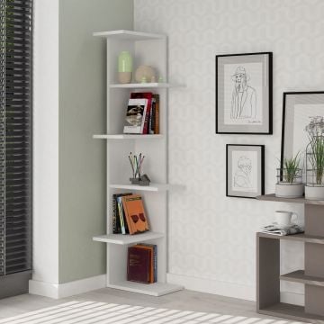 Woody Boekenplank | 100% Gemelamineerd | Wit | 141x37x24 cm