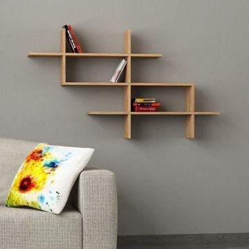 Woody Fashion Eiken Boekenplank | 18mm Dik | 150x82x22cm | Melamine Gecoat