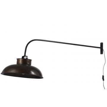 Muurlamp lounge metaal zwart