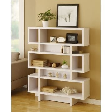Boekenrek Woody Fashion - 90x20x131cm - wit