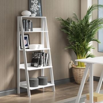 Boekenrek Woody Fashion - 60x45x180cm - wit