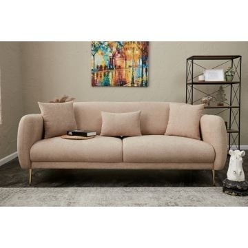 Atelier Del Sofa 3-zits slaapbank in beige goud