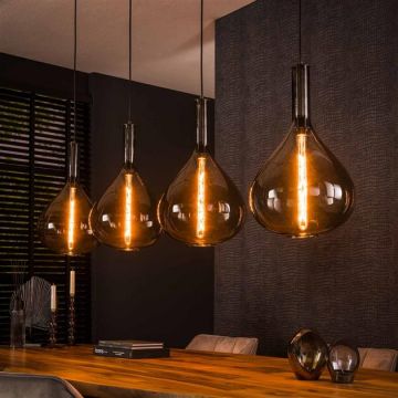 Hanglamp Drizella 164 cm-rookglas