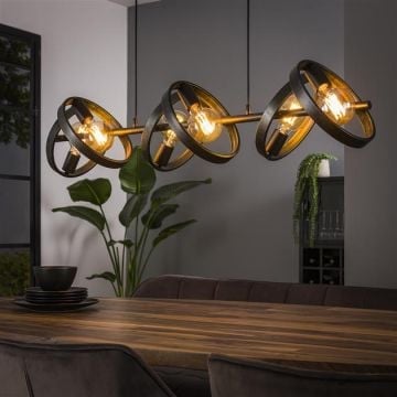 Hanglamp voor 3 lichtbronnen Charles-Charcoal