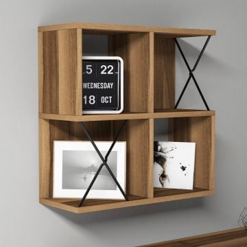 Woody Fashion Wandplank | 100% Melamine Gecoat | Walnoot Zwart