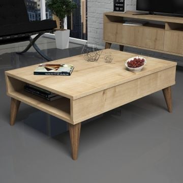 Stijlvolle Woody Manier Salontafel | Eik | 18mm Dikte