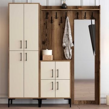 Woody Fashion halkast | 100% Melamine Gecoat | 18mm | Walnoot Crème