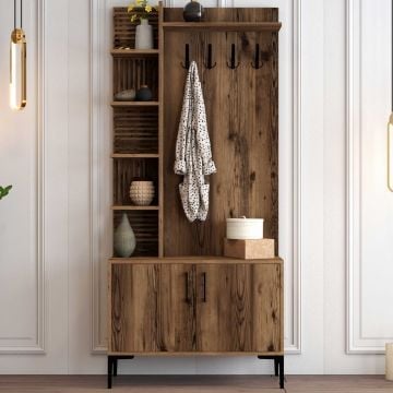 18 mm dikke Melamine gecoate vestiaire | Walnoot | Woody Fashion