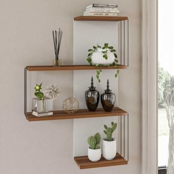 Wandplank, 100% Melamine Gecoat, 64x96x19cm, Dennenwit
