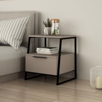 Woody Fashion Nachtkastje | 100% Melamine Gecoat | Licht Mokka