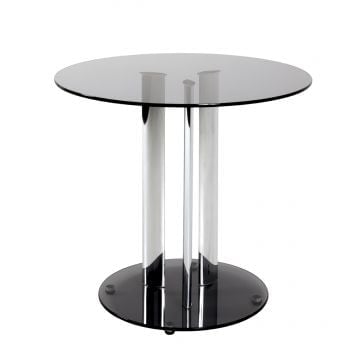 Bijzettafel Roano - grijs getint glas/zwart