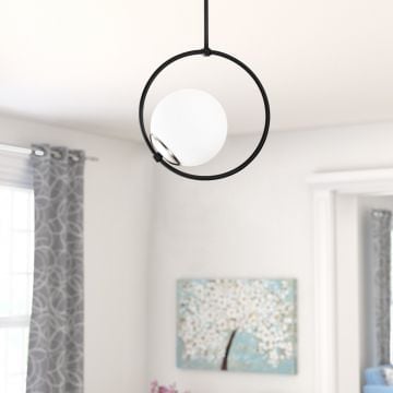 Opviq Metalen Kroonluchter | 26x15cm | IP20 | Zwart Wit