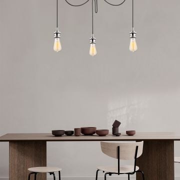 Hanglamp Opviq - 96x6x102cm - metaal - chroom
