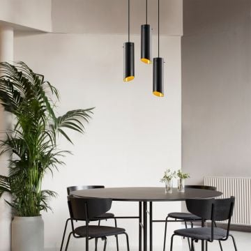 Opviq Kroonluchter | 35cm Diameter | 114cm Hoogte | Verstelbare Hoogte | Zwart Geel