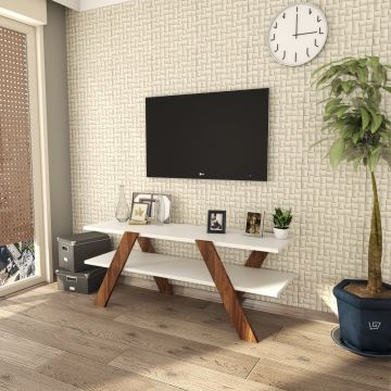 Wit Walnoot TV-meubel - Almaren | 100% Melamine Gecoat | 18mm Dikte