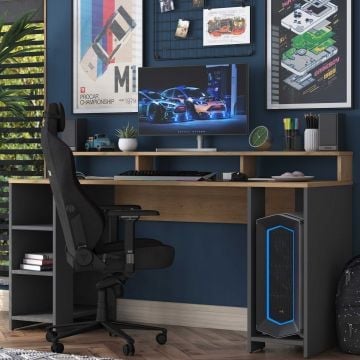 Bureau Woody Fashion | 160 x 55 x 89,5 cm | Walnut Brown-design