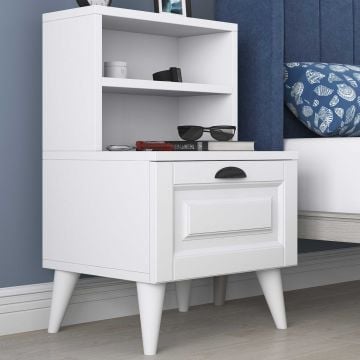Locelso Nachtkastje | 45cm Breedte | 74cm Hoogte | Wit